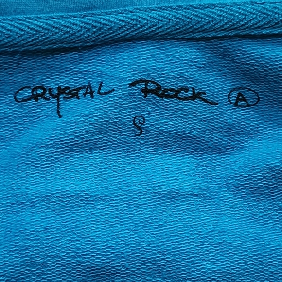 Crystal Rock by Christian Audigier Zip Hoodie S Blue Pink Y2K Limited Edition - Picture 11 of 15